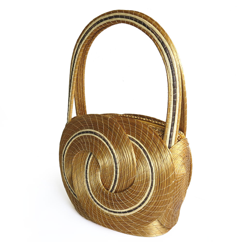 Bolsa Infinito em capim dourado Bolsa Infinito em capim dourado