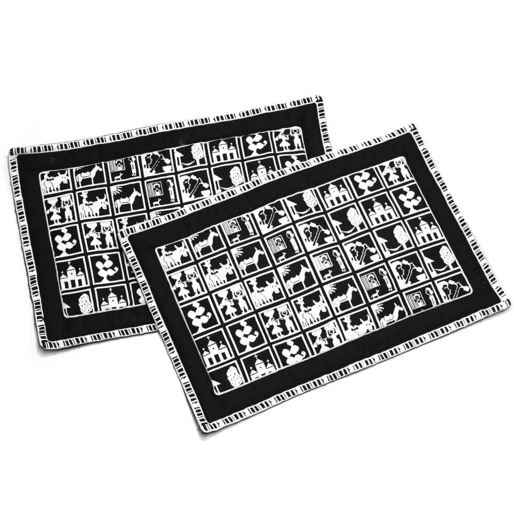 Jogo Americano - 2 peças - cor preta Jogo Americano - 2 peças - cor preta