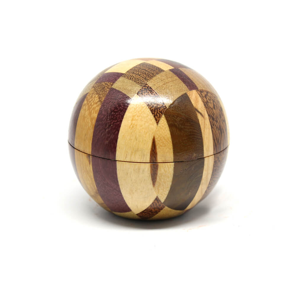 Esfera porta bijoux em marchetaria Esfera porta bijoux em marchetaria