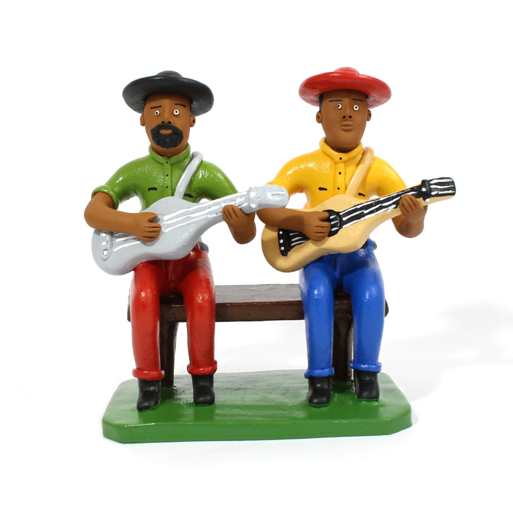 Violeiros em barro colorido Violeiros em barro colorido