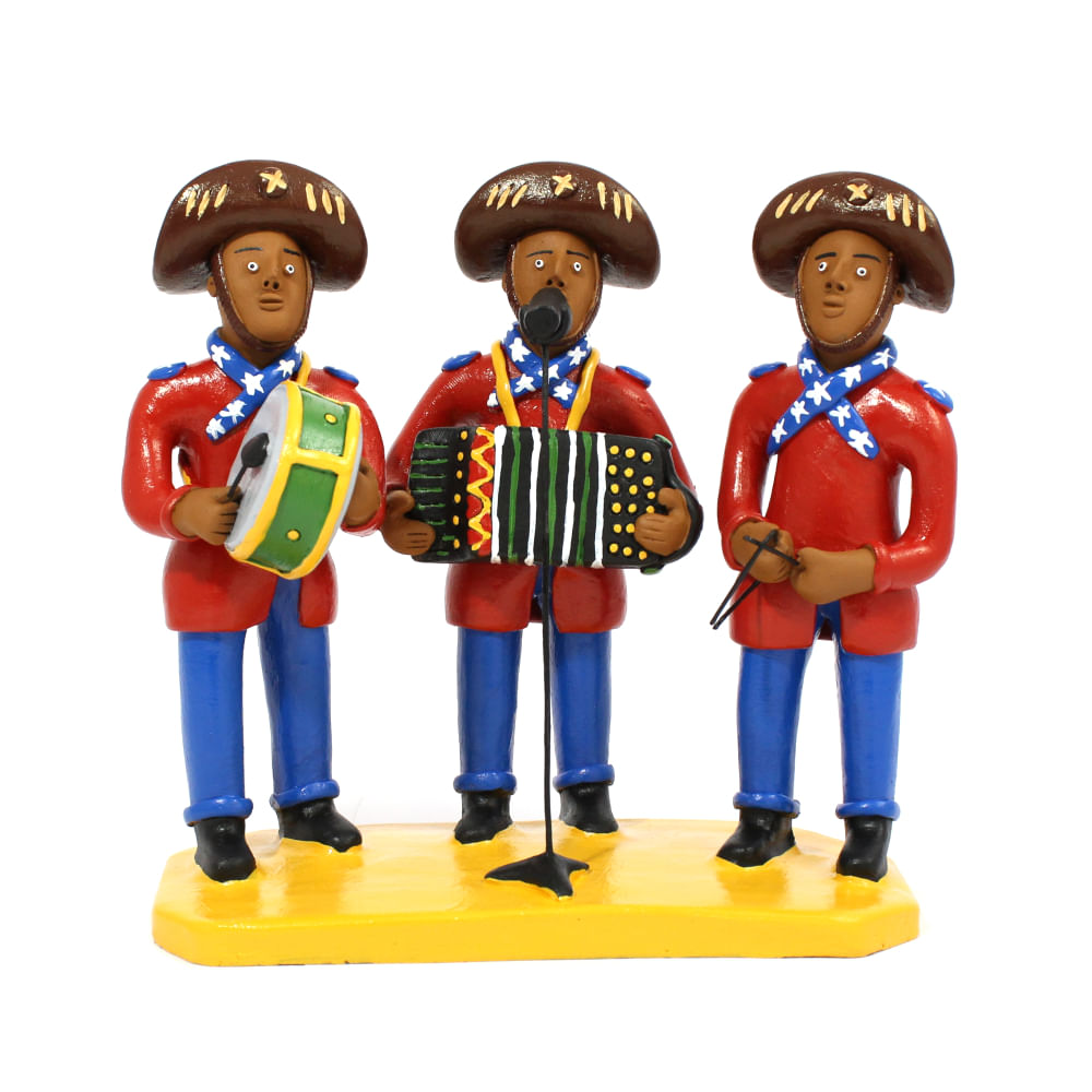 Trio Forró em barro colorido Trio Forró em barro colorido