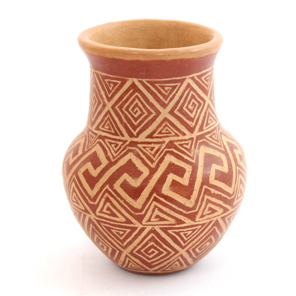 Vaso em cerâmica Marajoara Vermelho - 11x9,5 Vaso em cerâmica Marajoara Vermelho - 11x9,5