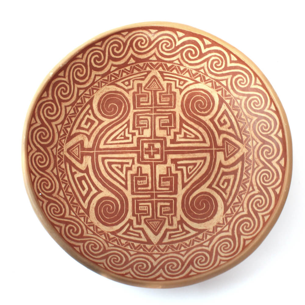 Tigela em cerâmica Marajoara com Círculos Tigela em cerâmica Marajoara com Círculos