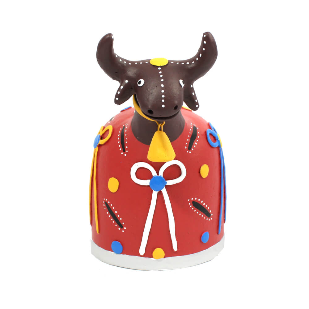 Boi Vermelho em barro Boi Vermelho em barro