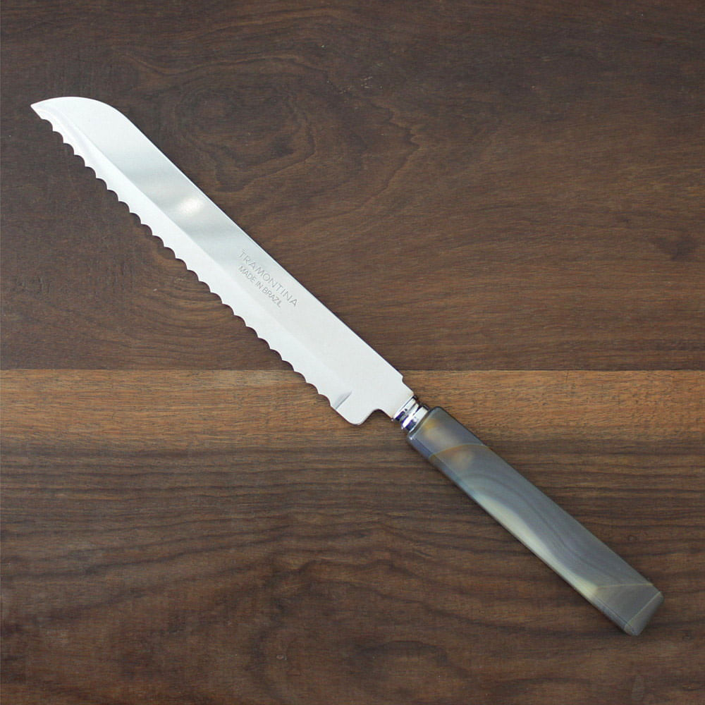 Faca de pão com cabo em Ágata - acinzentada Faca de pão com cabo em Ágata - acinzentada