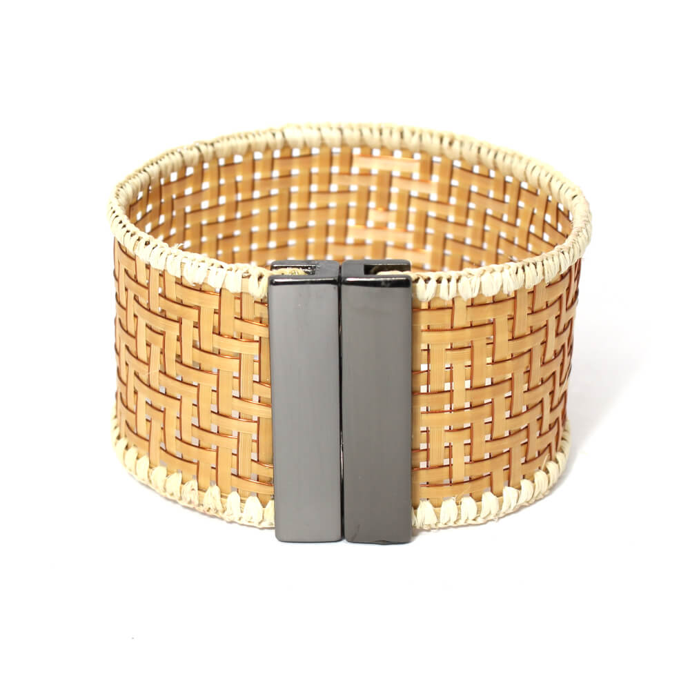 Pulseira Arumã M c/ fio de cobre - Natural Pulseira Arumã M c/ fio de cobre - Natural