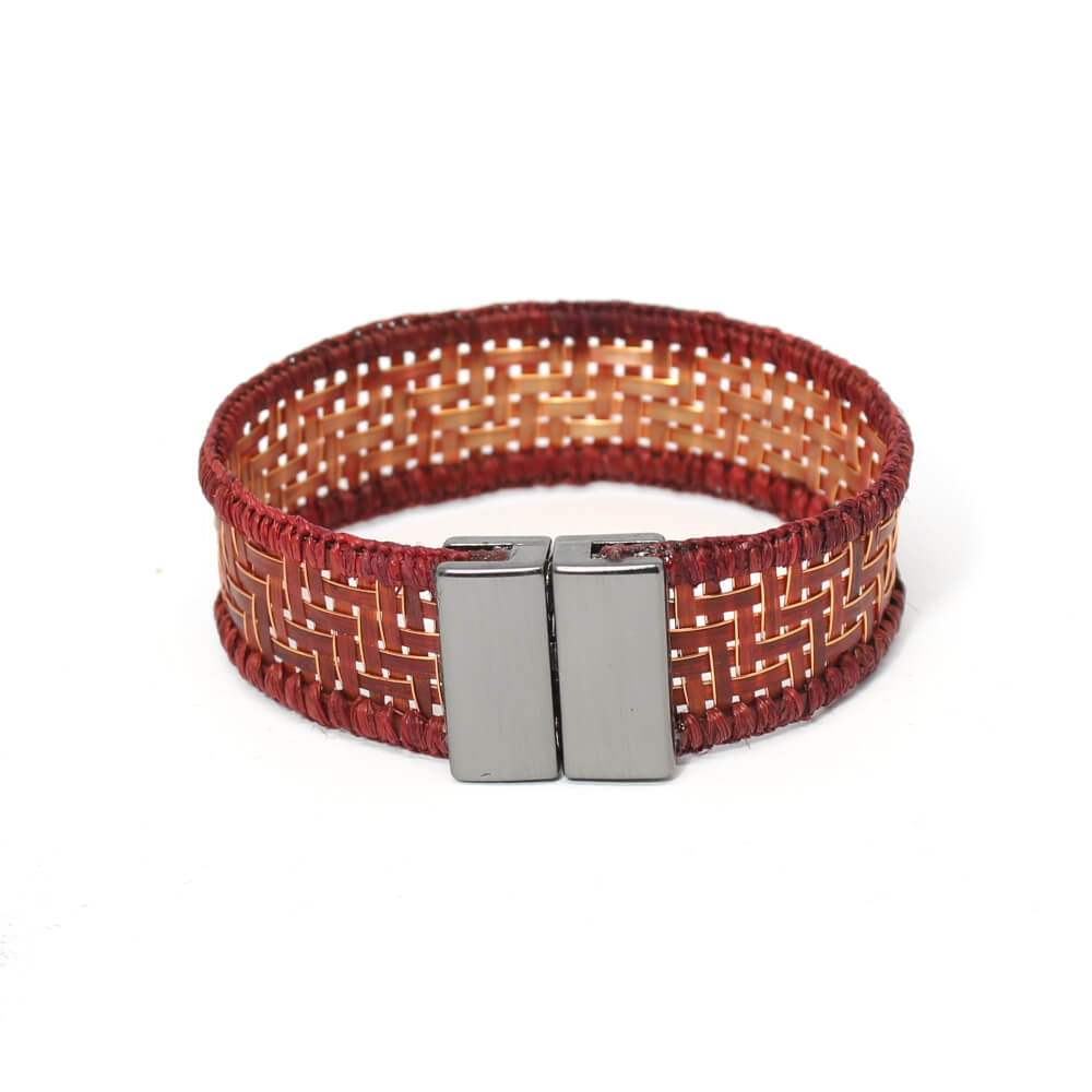 Pulseira Arumã P c/ fio de cobre - Vermelha Pulseira Arumã P c/ fio de cobre - Vermelha