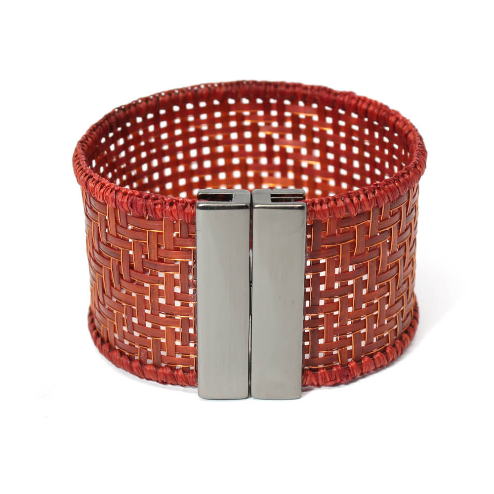 Pulseira Arumã M c/ fio de cobre - Vermelha Pulseira Arumã M c/ fio de cobre - Vermelha