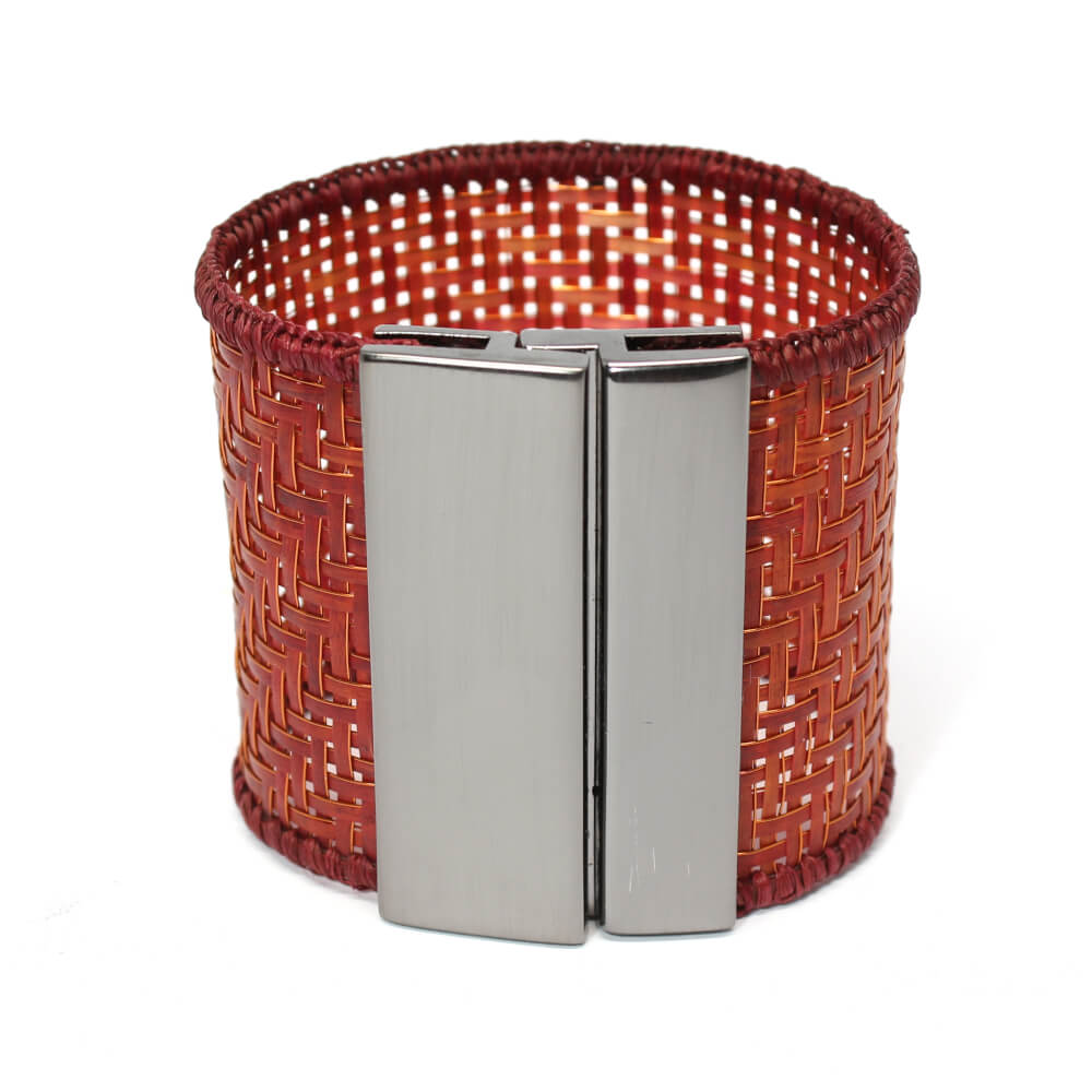 Pulseira Arumã G c/ fio de cobre - Vermelha Pulseira Arumã G c/ fio de cobre - Vermelha