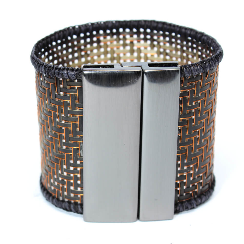 Pulseira Arumã G c/ fio de cobre - Preta Pulseira Arumã G c/ fio de cobre - Preta