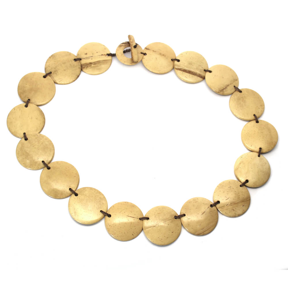 Biojoia colar de Coco na cor natural Biojoia colar de Coco na cor natural