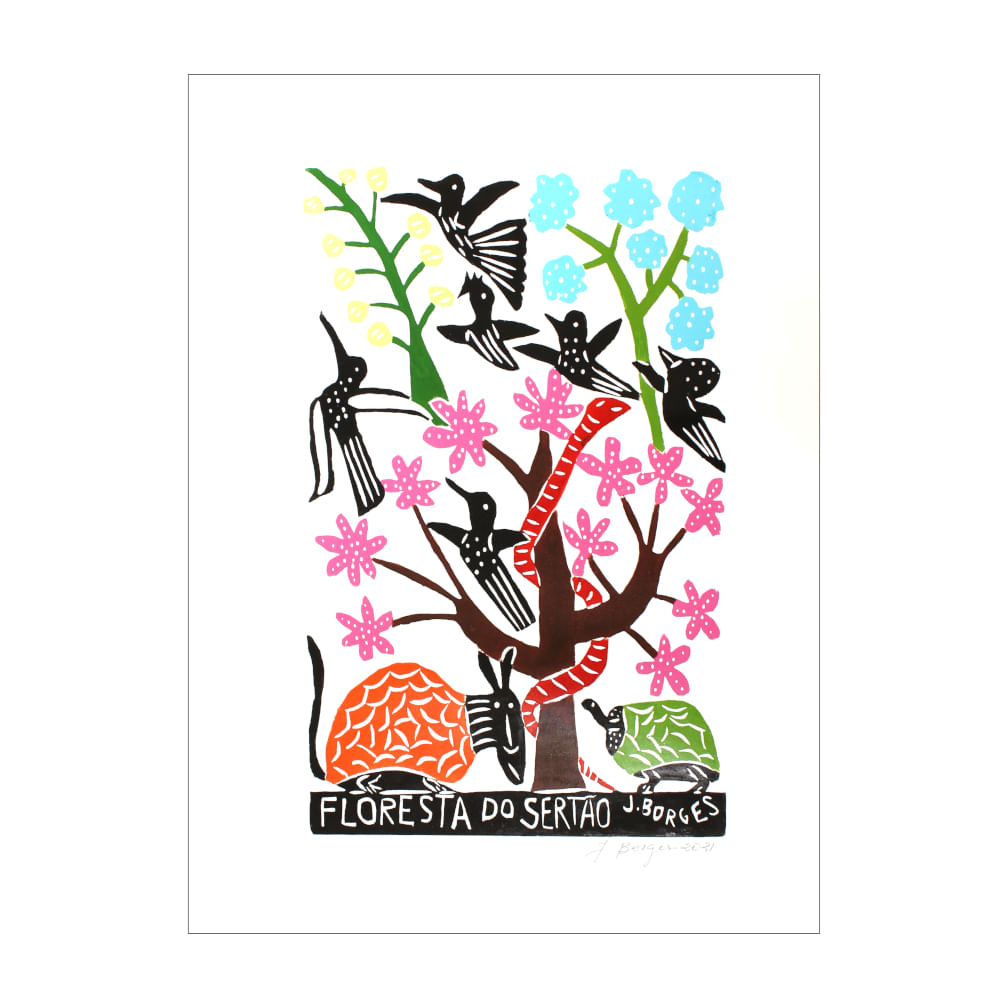Xilogravura color - Floresta do Sertão Xilogravura color - Floresta do Sertão