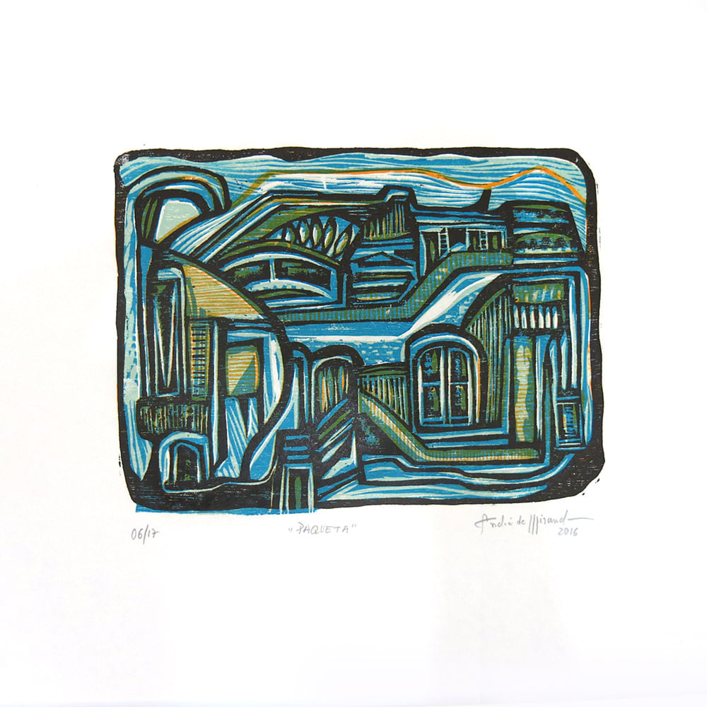 Ilha de Paquetá - Xilogravura - 30x42 Ilha de Paquetá - Xilogravura - 30x42