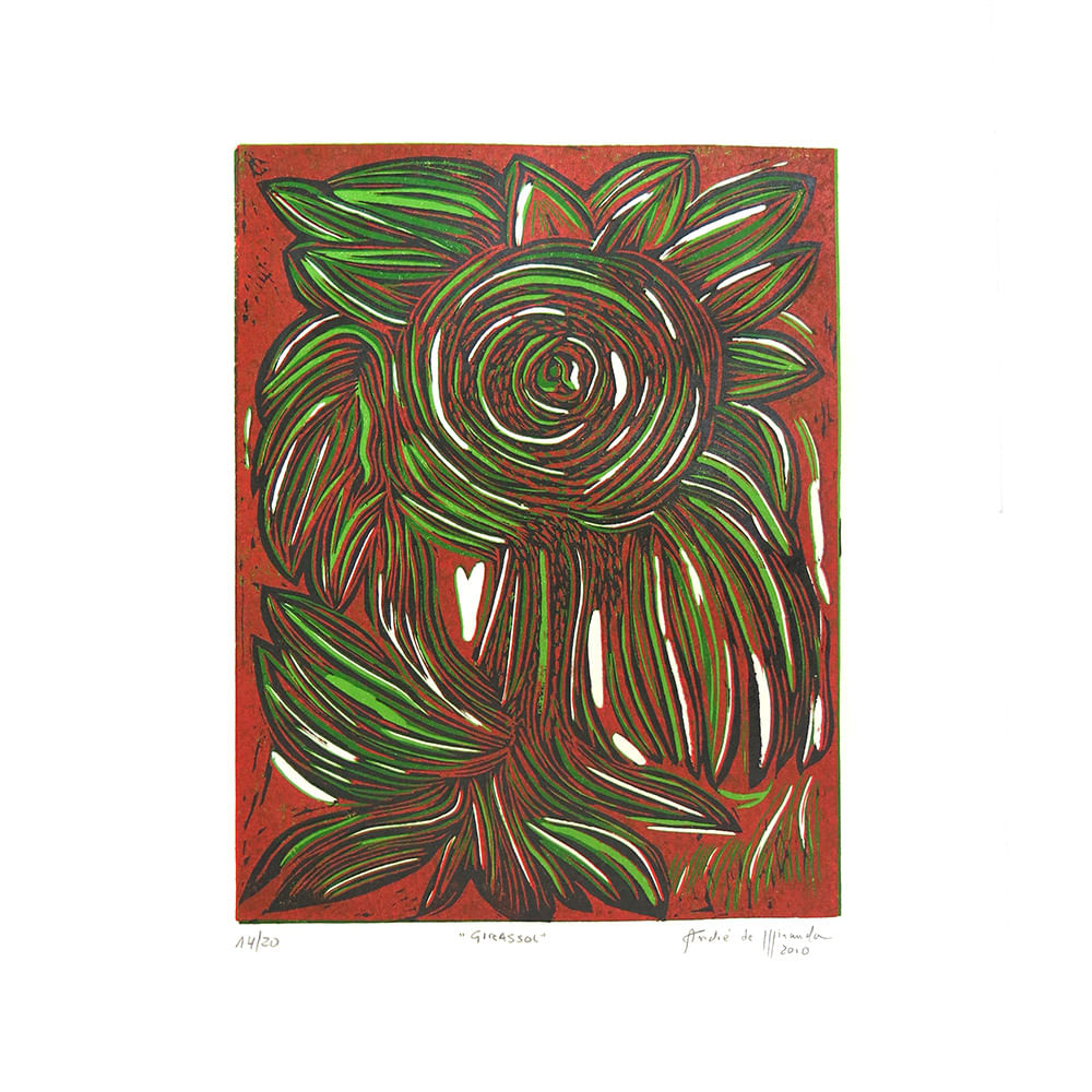Girassol -Xilogravura - 42x30 Girassol -Xilogravura - 42x30