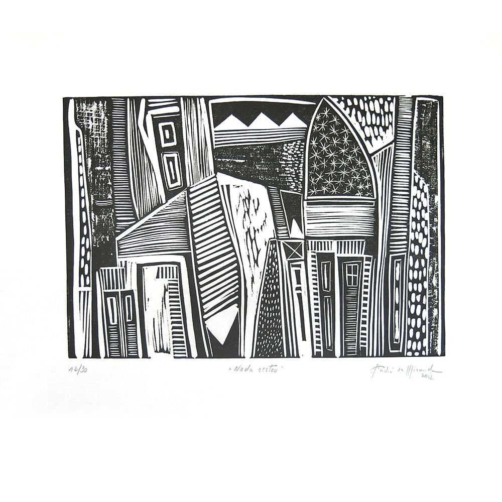 Nada Restou - Xilogravura - 30x42 Nada Restou - Xilogravura - 30x42