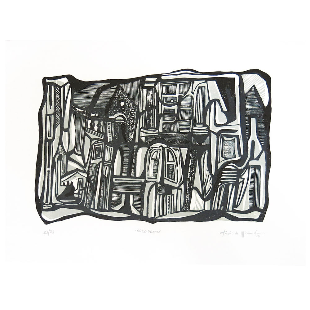 Ouro Preto - Xilogravura - 30x42 Ouro Preto - Xilogravura - 30x42