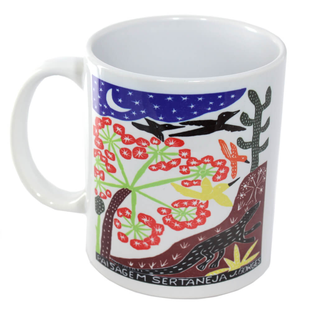 Caneca com tema J Borges - Paisagem sertaneja Caneca com tema J Borges - Paisagem sertaneja