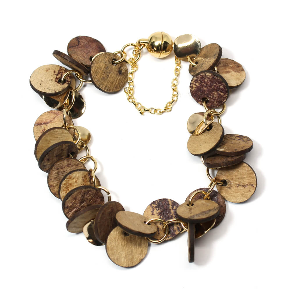 Pulseira em fibra de bananeira - Silvia Pulseira em fibra de bananeira - Silvia