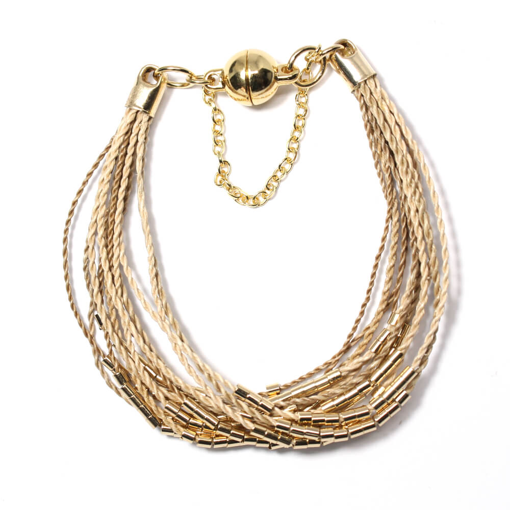 Pulseira em cordão de fibra de bananeira - Sandra Pulseira em cordão de fibra de bananeira - Sandra