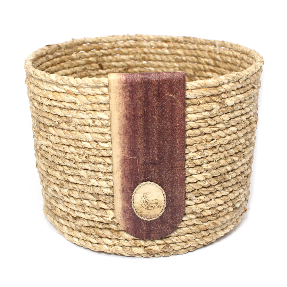 Cachepô em corda de fibra de bananeira Cachepô em corda de fibra de bananeira