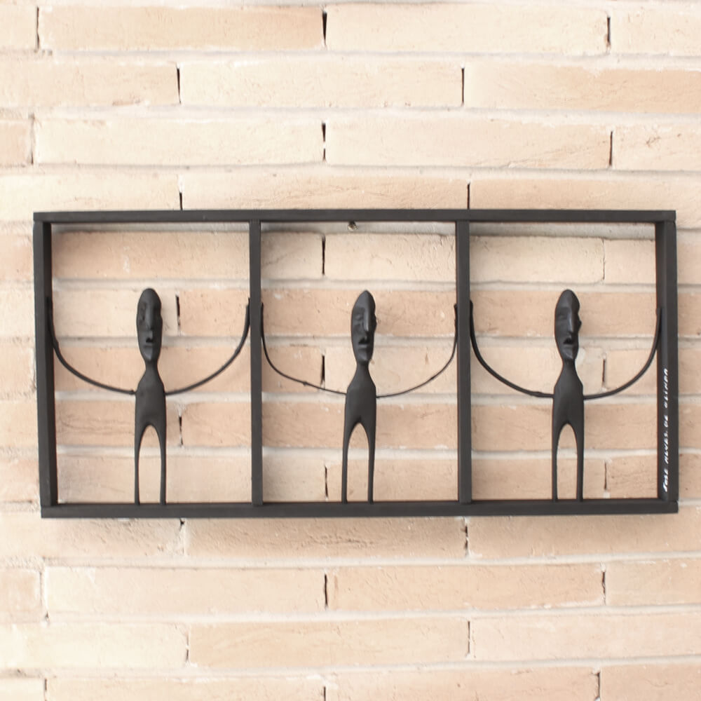 Quadro Racho 3 bonecos Horizontal - Mestre Zé Alves Quadro Racho 3 bonecos Horizontal - Mestre Zé Alves