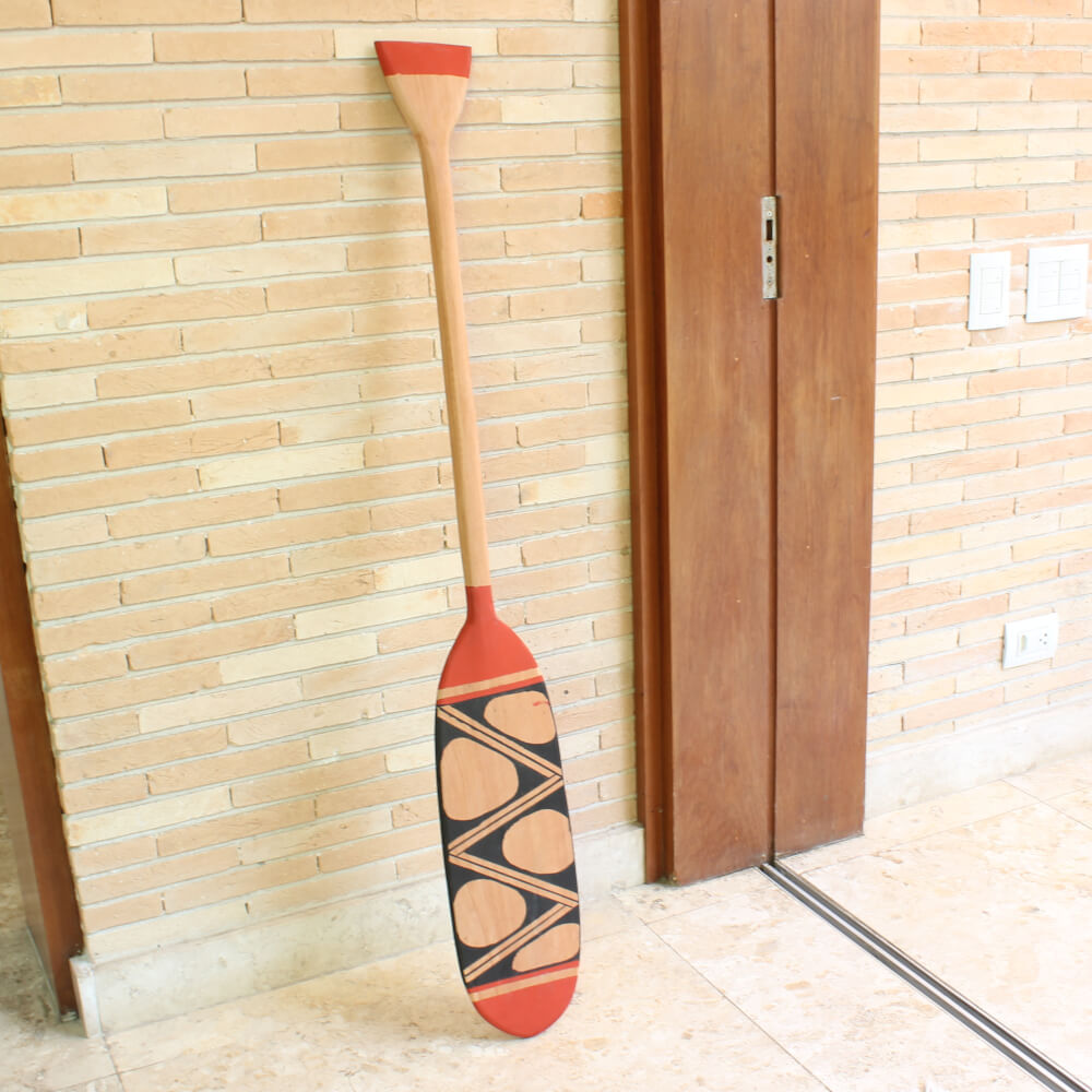 Remo indígena decoração de parede em madeira - Tambaqui Remo indígena decoração de parede em madeira - Tambaqui