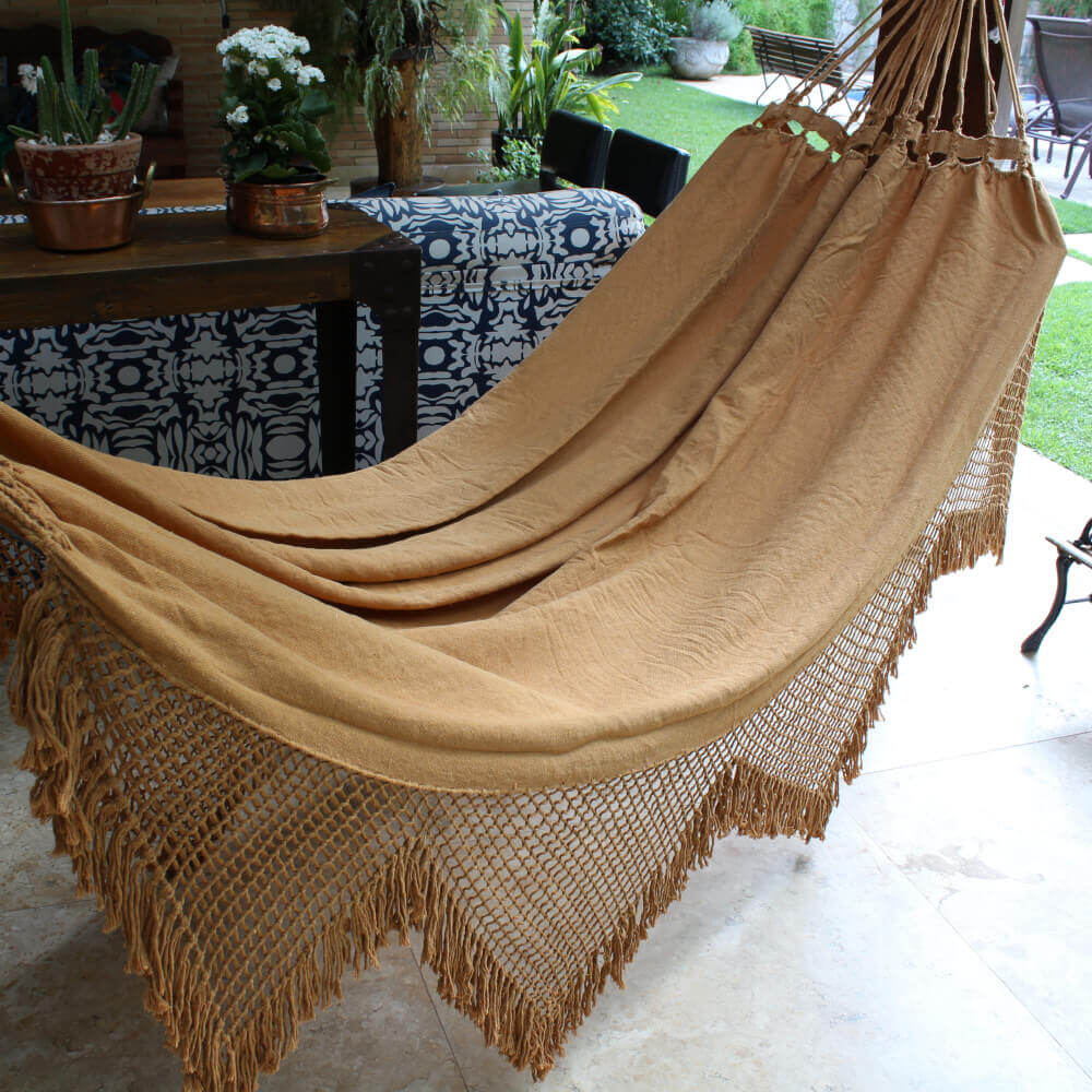 Rede com varanda na cor Mostarda Rede com varanda na cor Mostarda