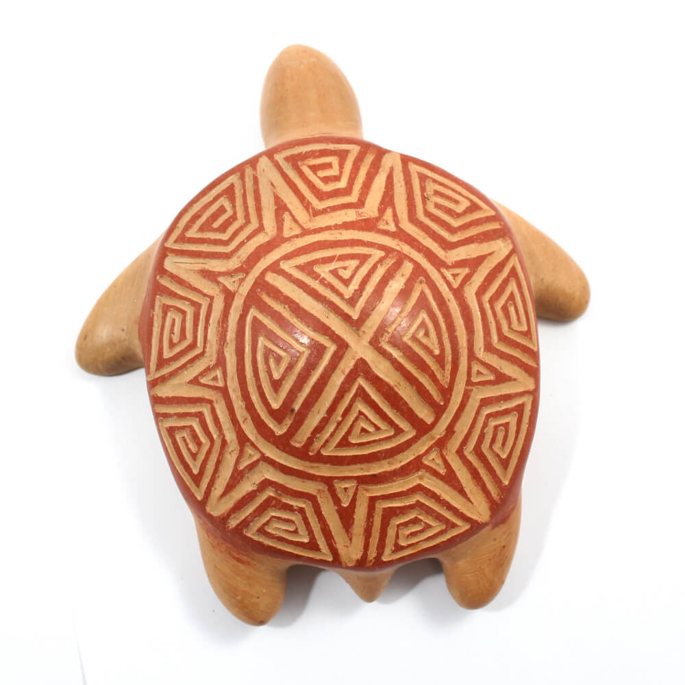Tartaruga em cerâmica Marajoara cor Marrom Tartaruga em cerâmica Marajoara cor Marrom